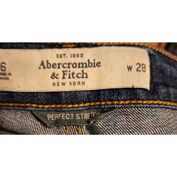 Abercrombie & Fitch Women 6 Medium Wash Straight Leg Stretch Denim Jeans - Picture 3 of 5